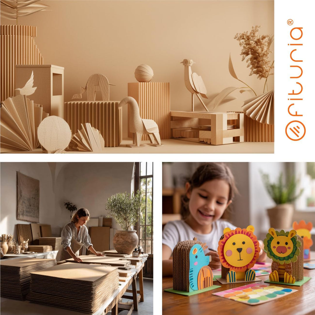 Kartonplatten, Fester Bastelkarton für DIY, Architekturprojekte, Verpackung und Versand Schutz, 1-2