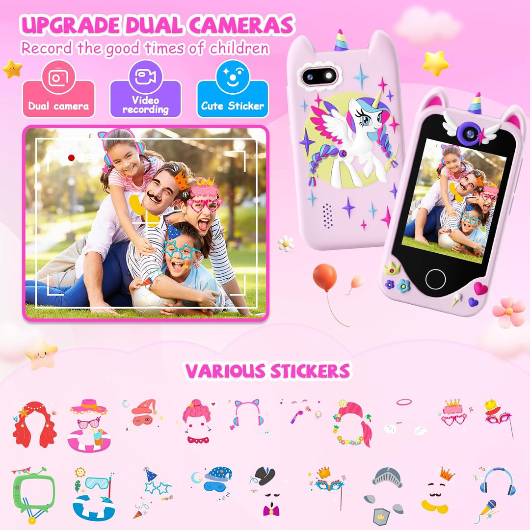 Kinder Handy Smartphone Mädchen Geschenke - Weihnachten Geburtstag Geschenke ab 3 4 5 6 Jahre Mädche