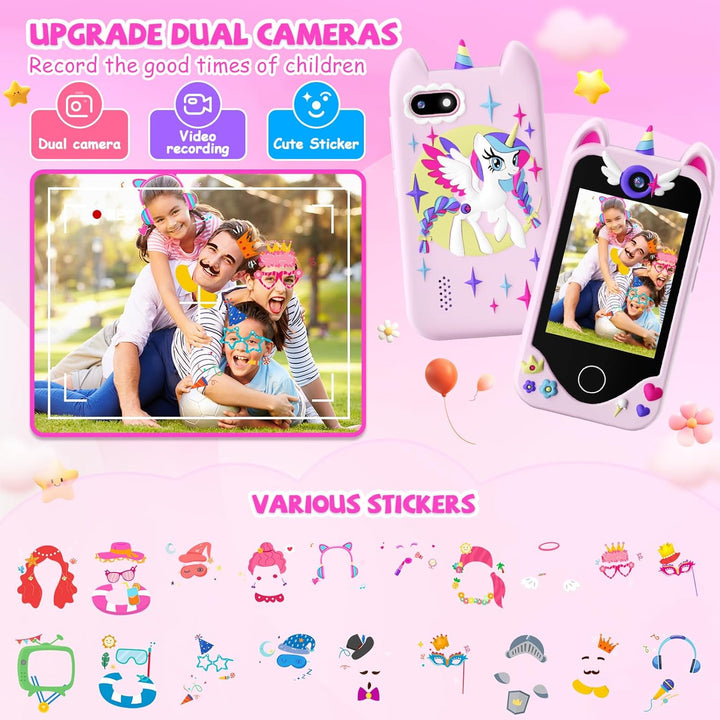 Kinder Handy Smartphone Mädchen Geschenke - Weihnachten Geburtstag Geschenke ab 3 4 5 6 Jahre Mädche