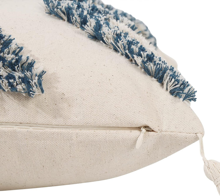 Jasen Dekorativer Boho-Kissenbezug, gewebt, getuftet, mit Quasten, Rautenmuster, für Couch, Sofa, Sc