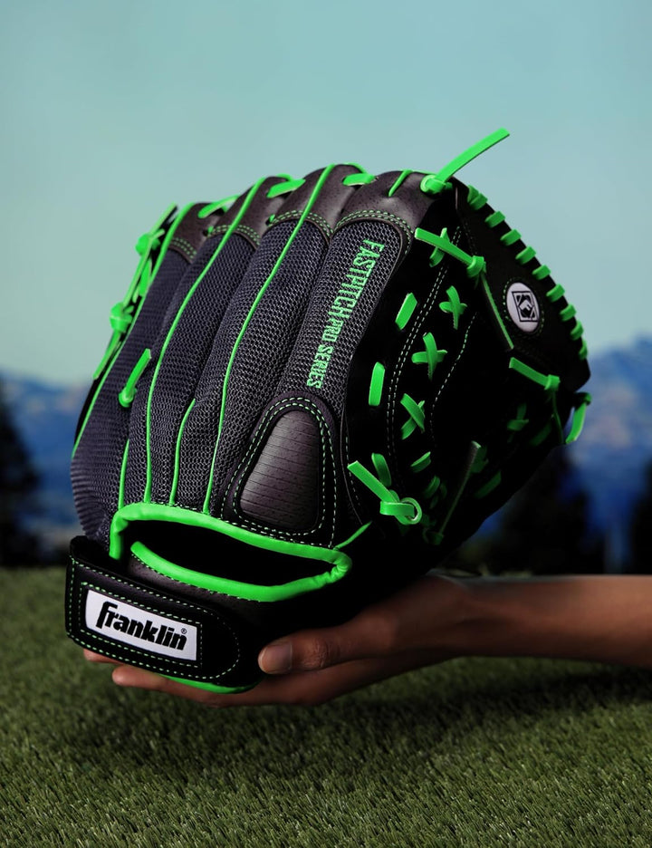Franklin Sports Windmühle Serie Leichte Softball Handschuh, 27,9 cm für Rechtshänder Lime/Gray, für