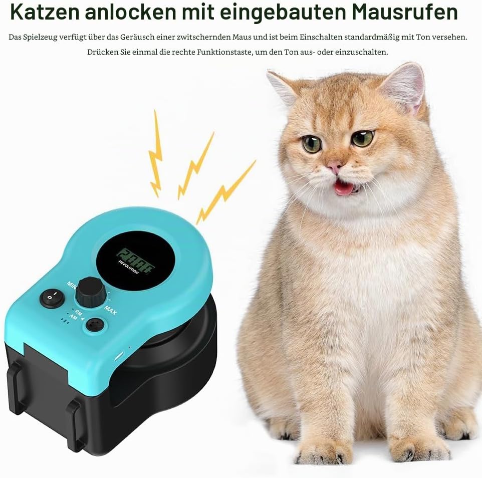 Interaktives Katzenspielzeug Drei-Anker-Design,Katzenspielzeug Selbstbeschäftigung Automatische/Fern