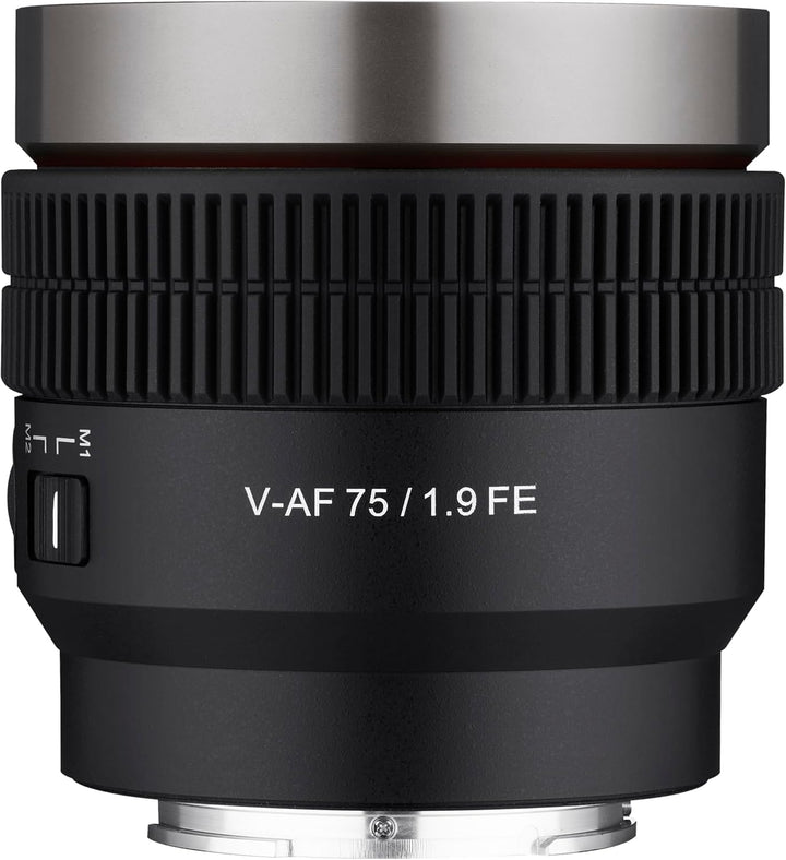 Samyang V-AF 75mm T1,9 FE für Sony E, Videoobjektiv, Auto Fokus Objektiv, Cine Lens 8K Unterstützung
