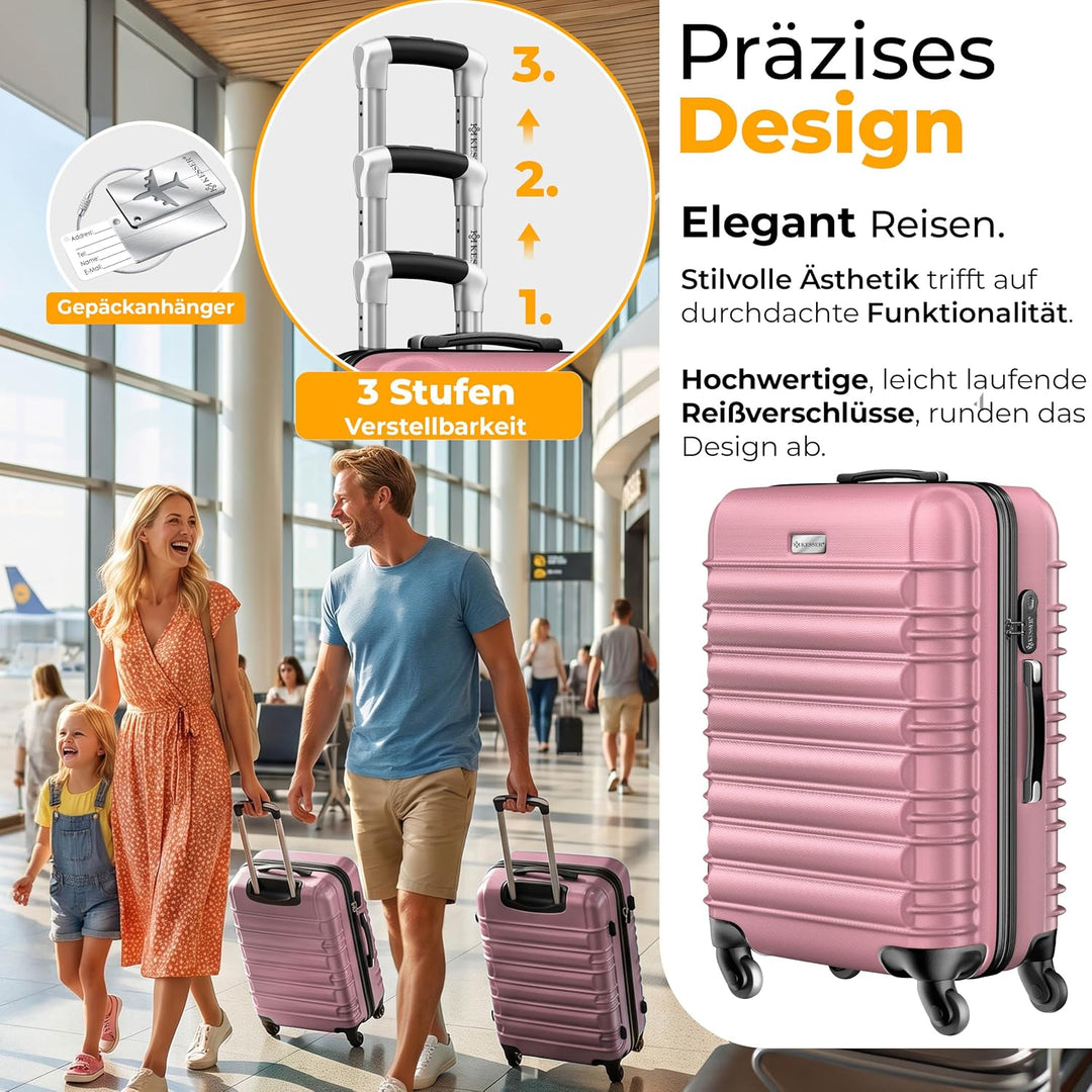 KESSER® 4tlg. Hartschalenkofferset Hartschalenkoffer Reisekoffer Set Reisekofferset Trolley Koffer 4