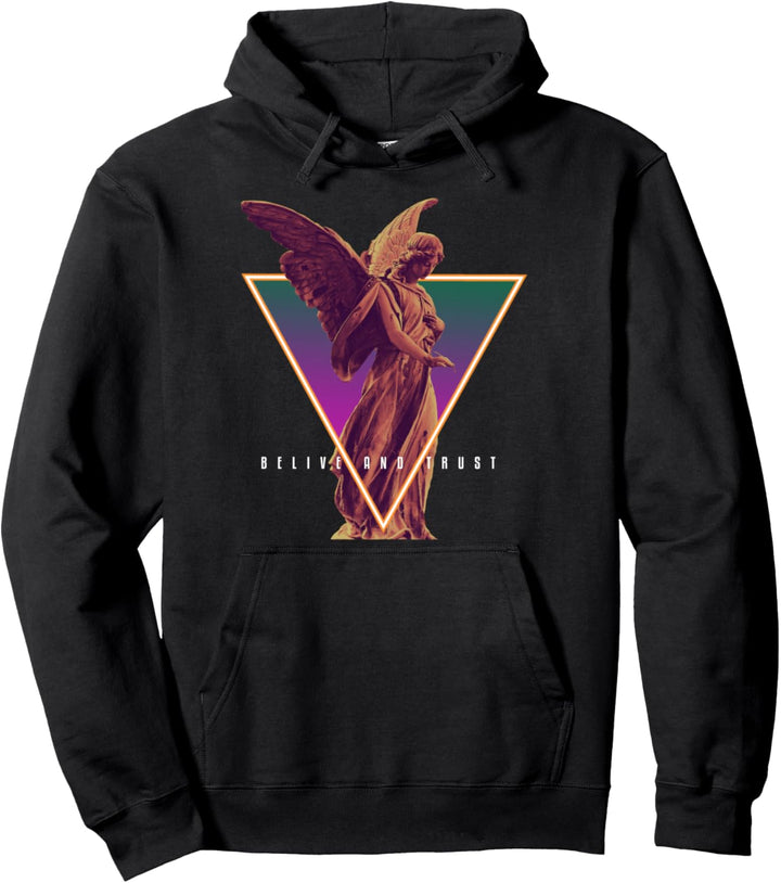 Believe And Trust - Sad Greek Aesthetic Edgy Streetwear Pullover Hoodie