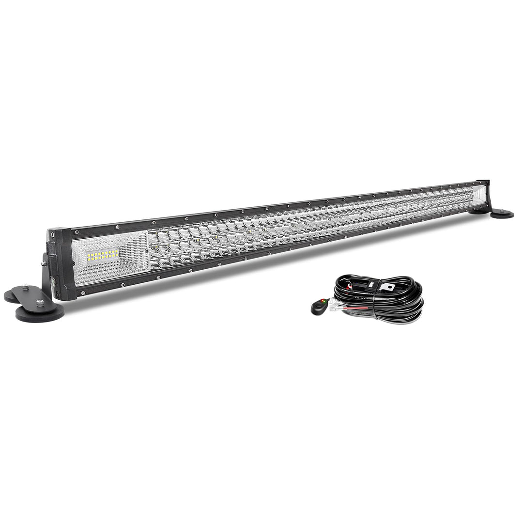 AUXTINGS 50 Zoll 127 cm LED Lichtleiste 648W Zusatzscheinwerfer Flutlicht Spot LED Arbeitsleuchte mi