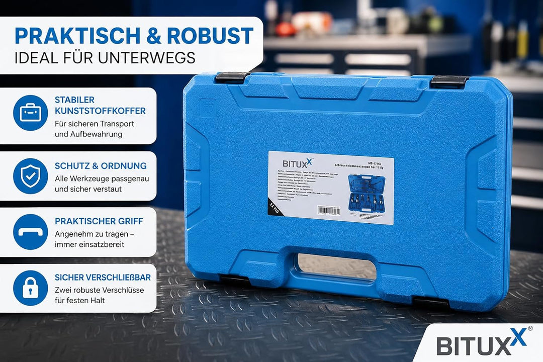 BITUXX 11 tlg Schlauchklemmenzangen Set Schlauchschellenzange Schlauchschelle Zange Werkzeug