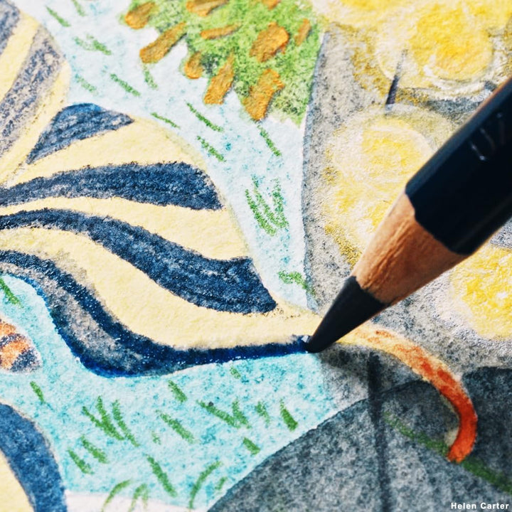 Derwent Inktense Permanent Wasserlösliche Aquarellstifte, 36er Set, Buntstifte mit 4 mm Premium Kern