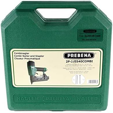 Prebena Druckluftnagler 2P-J/ES 40 COMBI 5 bis 7 Bar - im Transportkoffer + Prebena J 25 CNKHA Stauc