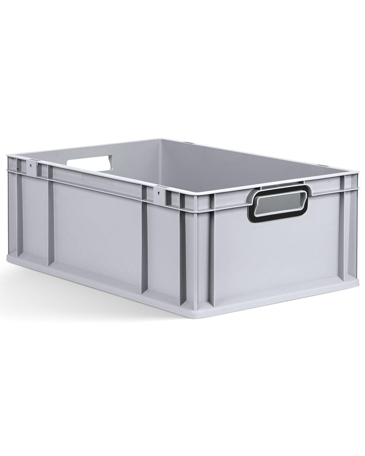 aidB Eurobox NextGen 2.0 - 600x400x220mm – Stapelbare 44L Kunststoffbox mit offenen Griffen – Lagerb