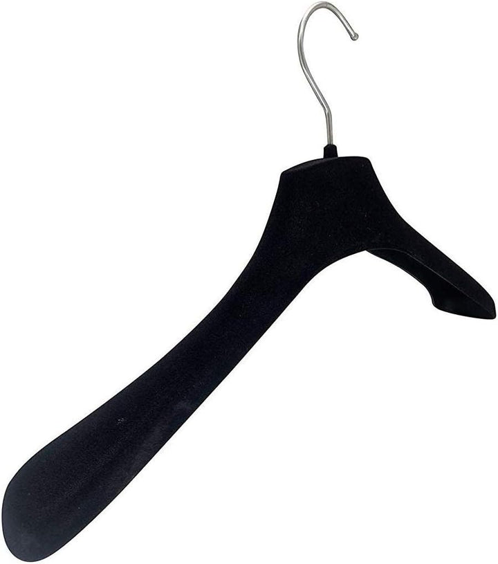 Kleiderbügel Samt Jacken Mäntel Breite Schulter Beflockt rutschfest für Kleidung (39cm), 39cm