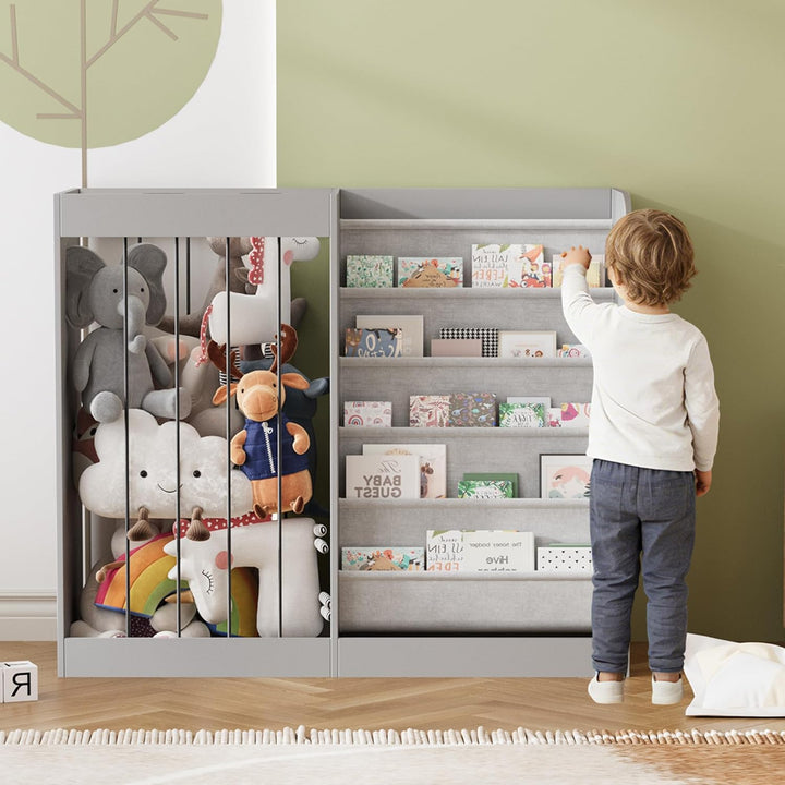 NACHES Kinder Bücherregal Spielzeugregal Kuscheltier Aufbewahrung Kinderregal Spielzeug-Organizer fü