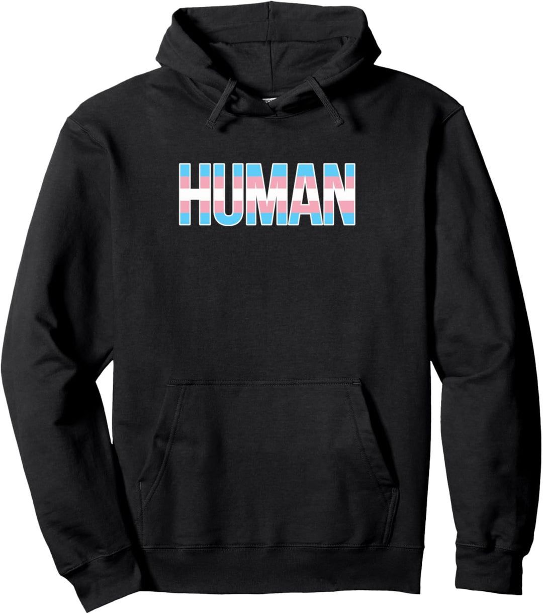 Transgender Human Cute Trendy Trans Pride Flag Color Style Pullover Hoodie