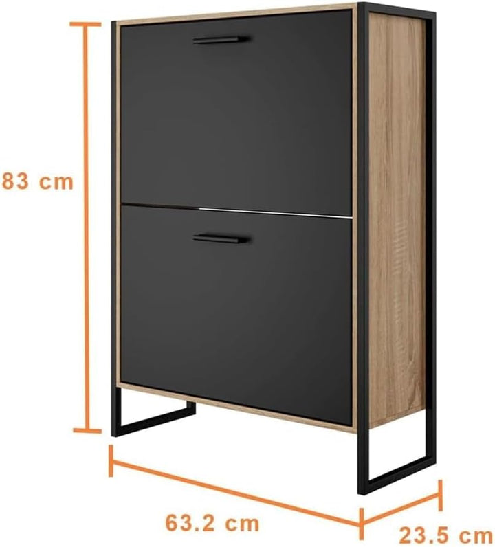 CASABEL Industrieller Schuhschrank, 12 Paar – Schuhschrank, Aufbewahrung für Eingangsbereich, hohe K
