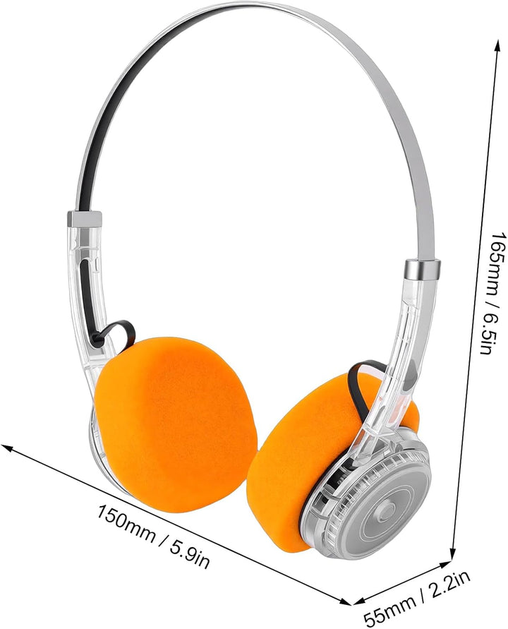 Fockety Bluetooth Kopfhörer, Retro Sport Headset, Ausziehbarer Metall Kopfbügel, Kabellose Kopfhörer