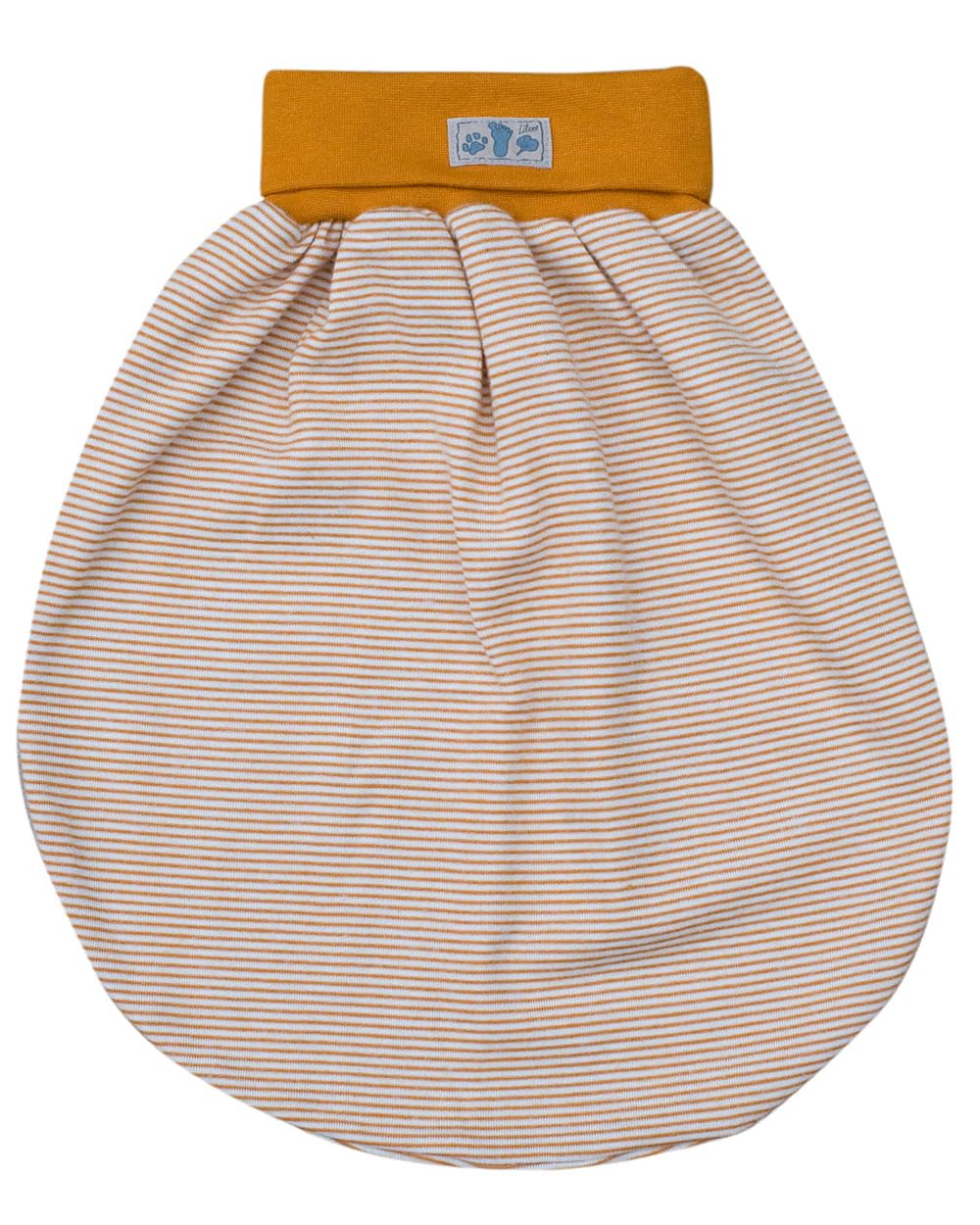 Lilano, Schlafsack/Pucksack mit Nabelbund, Merinowolle (kbT), Seide, 210 g/m² (Curry/Natur), Curry/N