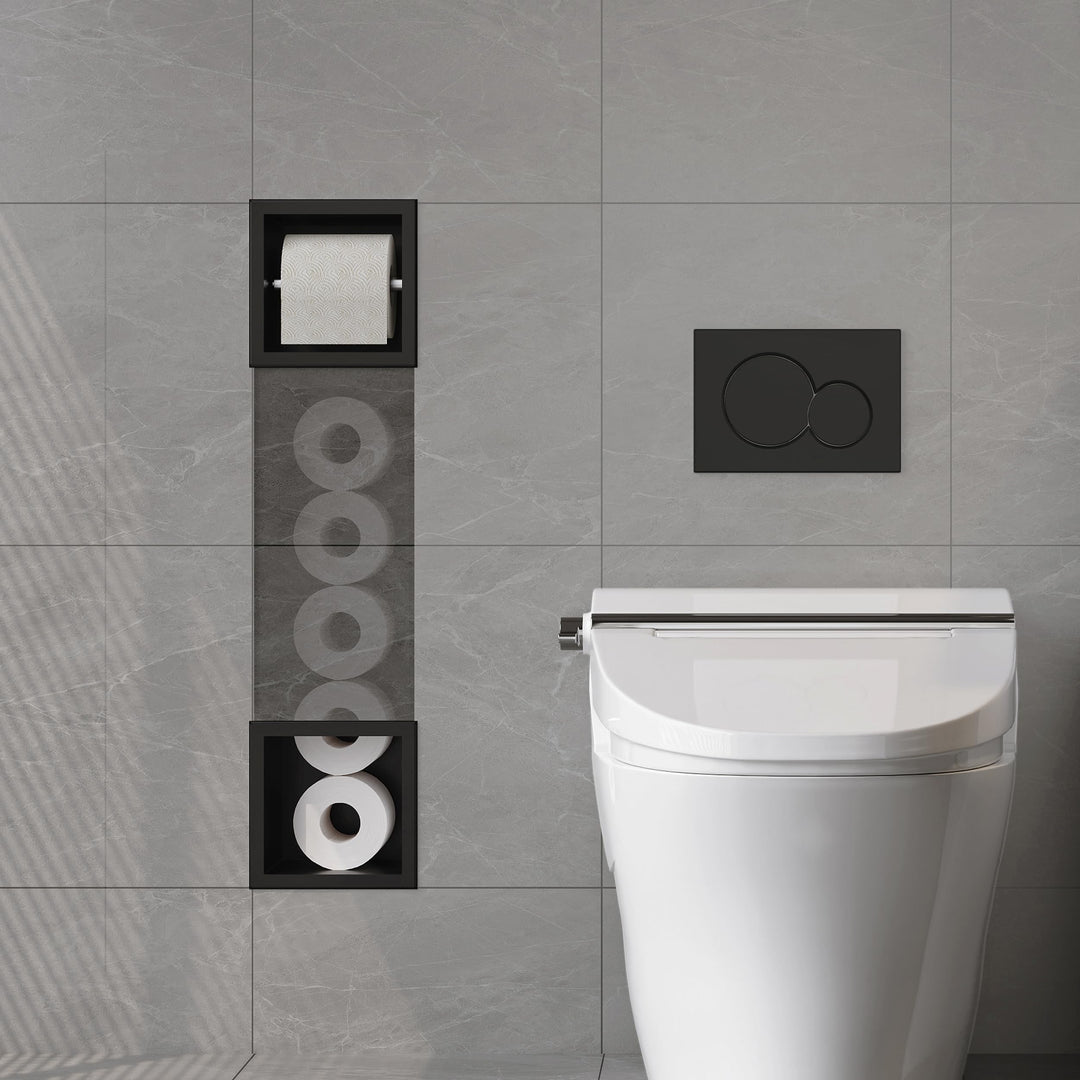 Unterputz-Schrankmodul Edelstahl mit Toilettenpapierhalter Eingebaute Badezimmerschrank Schmal Toile