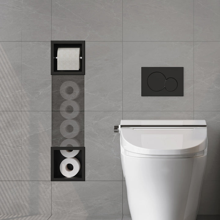 Unterputz-Schrankmodul Edelstahl mit Toilettenpapierhalter Eingebaute Badezimmerschrank Schmal Toile