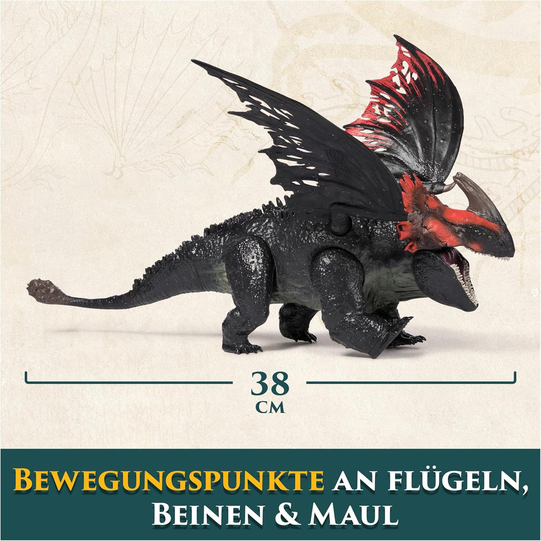 Dreamworks How to Train your Dragon, Actionfiguren-Set mit Roter Tod-Drachenfigur und kleinem Ohneza