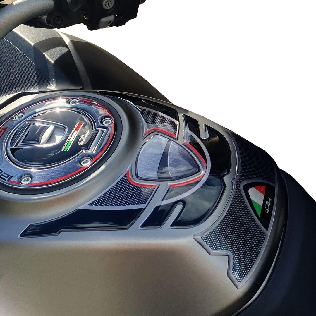 Resin Bike Aufkleber für Motorrad Kompatibel mit Ducati Multistrada 1260 S 2018-2020 Grand Tour. Tan