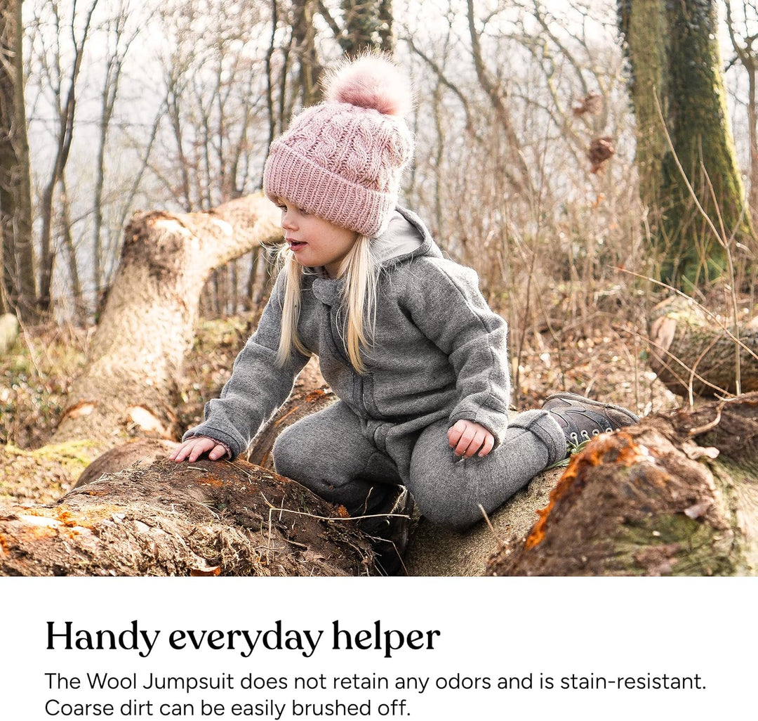 Ehrenkind® WALKOVERALL | Baby Wollwalk-Overalls aus Natur Schurwolle mit Reissverschluss | Walk Woll