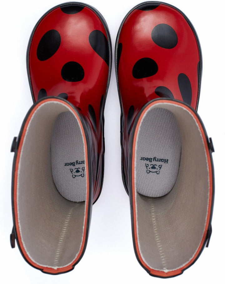 Harry Bear Kinder Gummistiefel mit Ladybug Rot 24 (UK 7)
