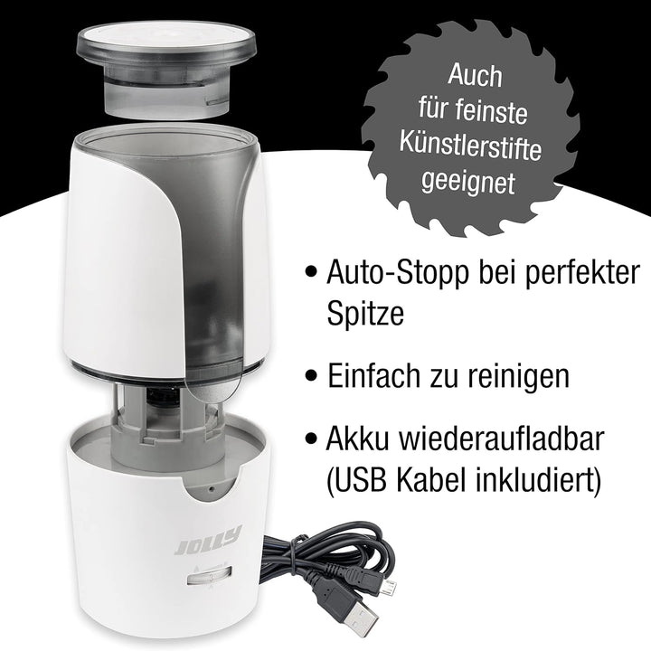 JOLLY Herbert Elektrospitzer Grosser elektrischer Spitzer für alle Stifte, auch für feine Künstlerst
