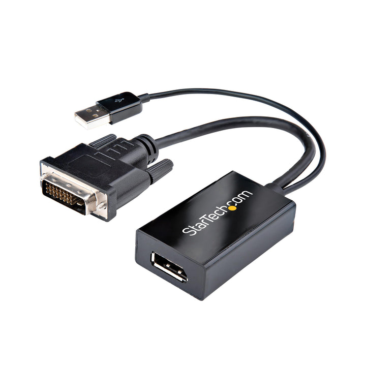 StarTech.com DVI auf DisplayPort Adapter mit USB Power - DVI-D zu DP Video Adapter - DVI zu DisplayP