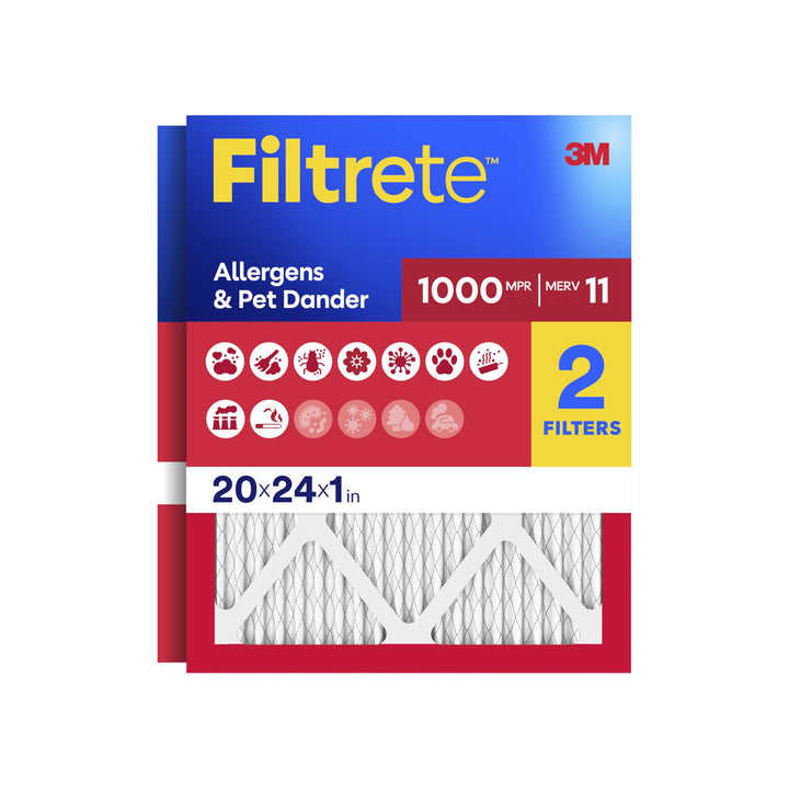 Filtrete 20x24x1 Luftfilter, MPR 1000, MERV 11, Micro Allergen Defense 3 Monate Plissee 1 Zoll Luftf