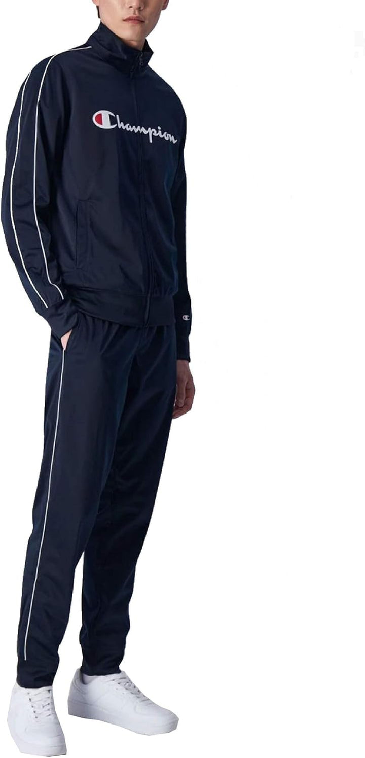 Champion Herren Legacy Tracksuits-Poly-warpknit Full Zip Sportanzug S Blu Marino, S Blu Marino