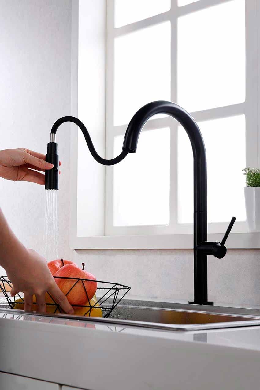 IMEX GCE017/NG Samoa Grifo De Cocina Negro Mate