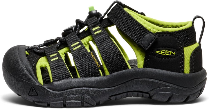 KEEN Unisex Kinder Newport H2 20/21 EU Black Lime Green, 20/21 EU Black Lime Green