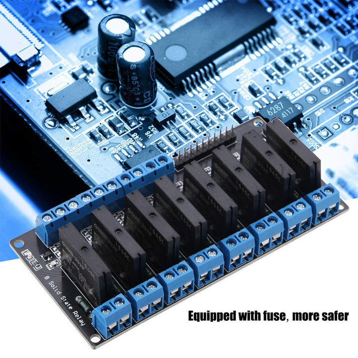 5V 8 Kanal Halbleiterrelais Modul Hochpegelauslöser 2A mit resistiver Sicherung