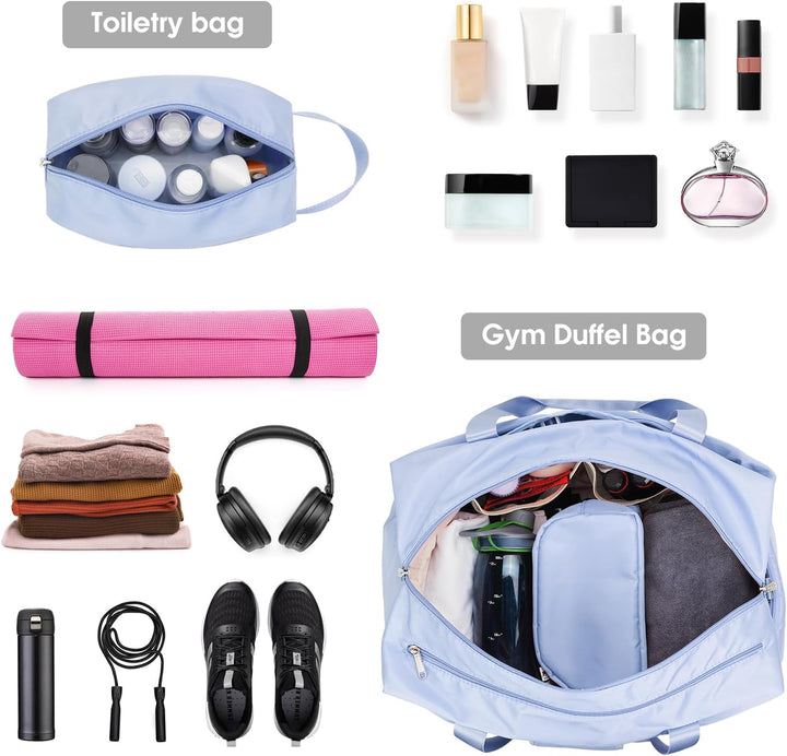 Ceneda Sporttaschen Klassische mit Schuhfach und Nassfach Tragbare Übernachtungs Wochenendtasche Rei