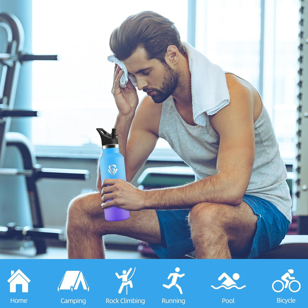 HoneyHolly Trinkflasche 750ML, BPA-Frei, Trinkflasche Edelstahl, Doppelwandig Vakuumisoliert, Wasser