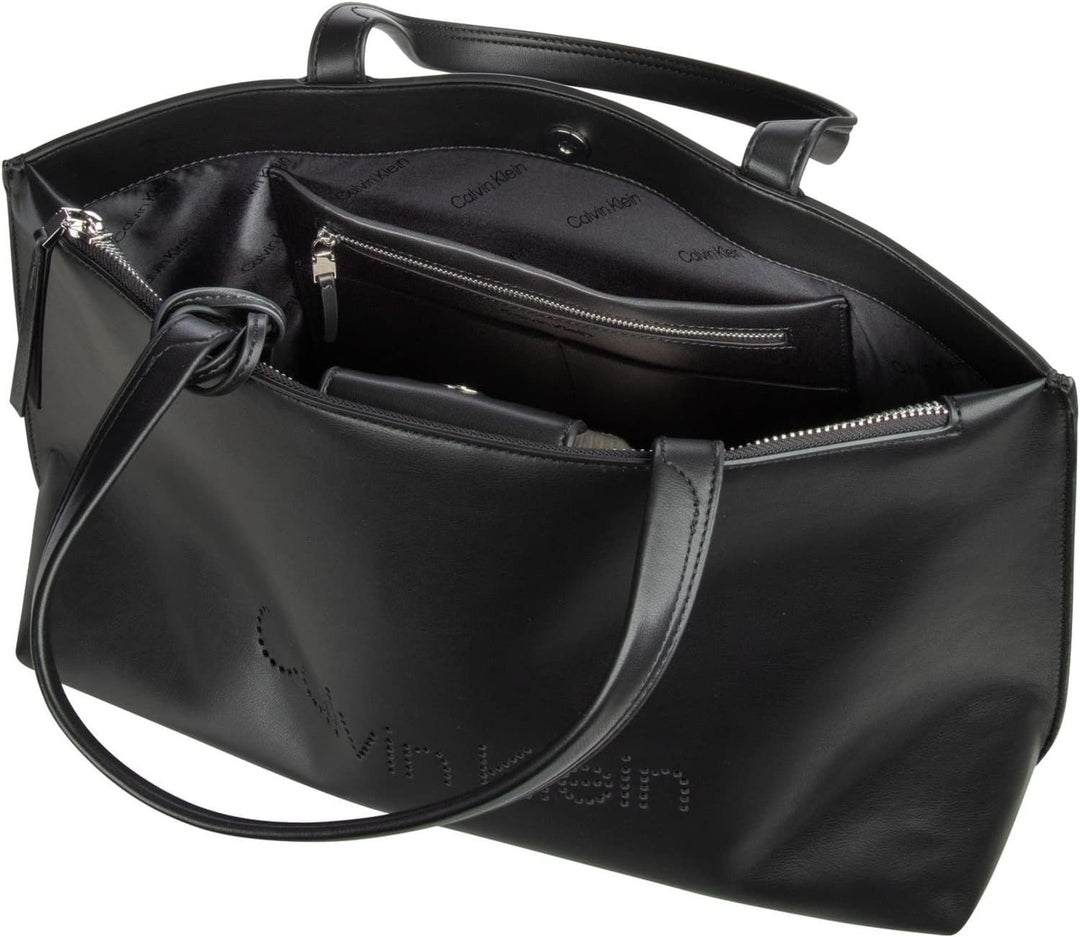 Calvin Klein Damen Set Shopper LG M Ck Black, M Ck Black