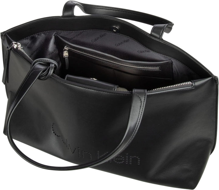 Calvin Klein Damen Set Shopper LG M Ck Black, M Ck Black
