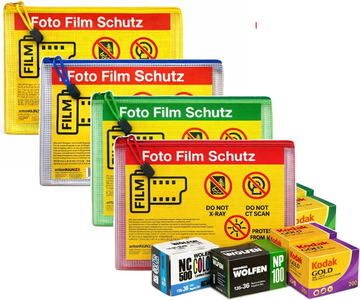 Foto FilmSchutz Beutel Filmquard A5 Set: blau, grün rot und gelb MIX, MIX