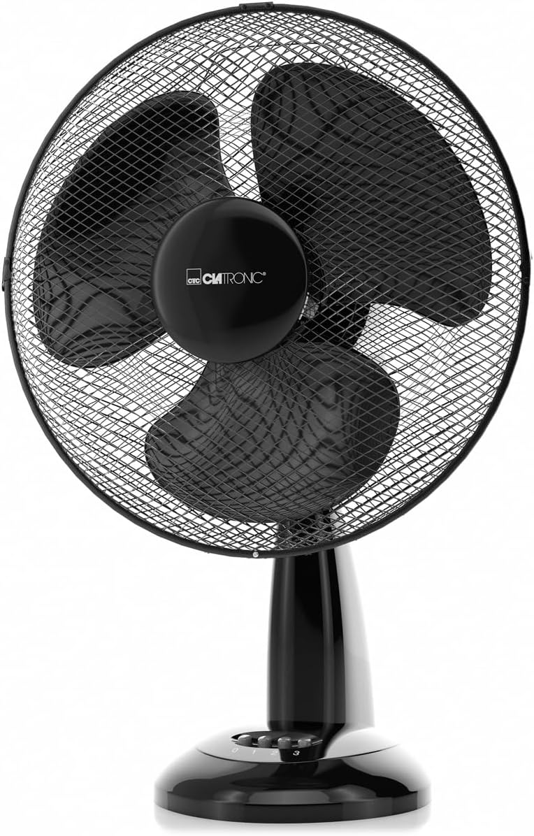 Clatronic Ventilator für Tisch/Tischventilator VL 3602; Mini-Fan für Schlafzimmer, Büro, Wohnmobil;