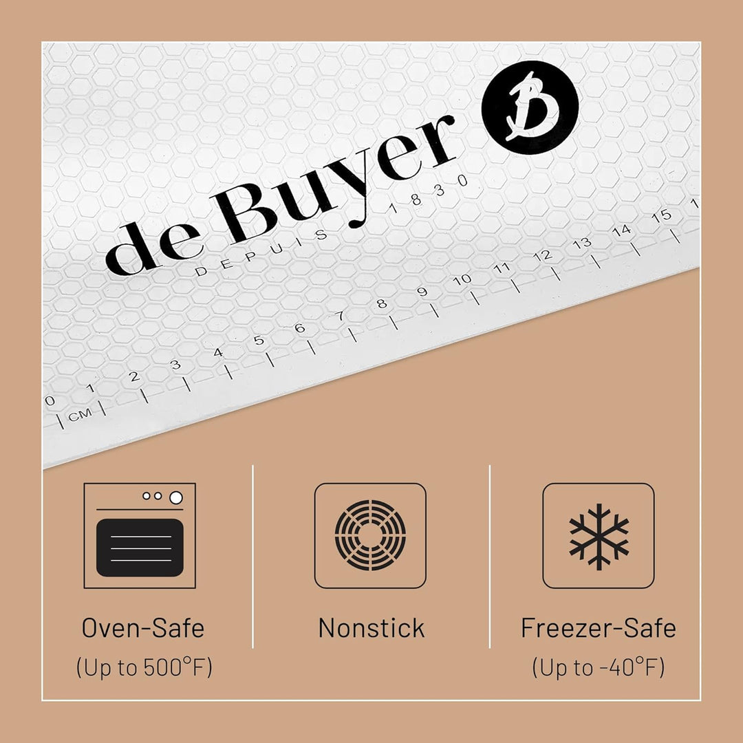 DE BUYER Backmatte, Silikon, grau, 27.9 x 20.1 x 10.9 cm