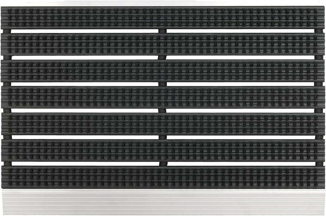 ASTRA Fussmatte aussen Super Brush - Türmatte aus Aluminium - Alu Schmutzfangmatte innen - extrem st
