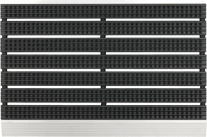ASTRA Fussmatte aussen Super Brush - Türmatte aus Aluminium - Alu Schmutzfangmatte innen - extrem st