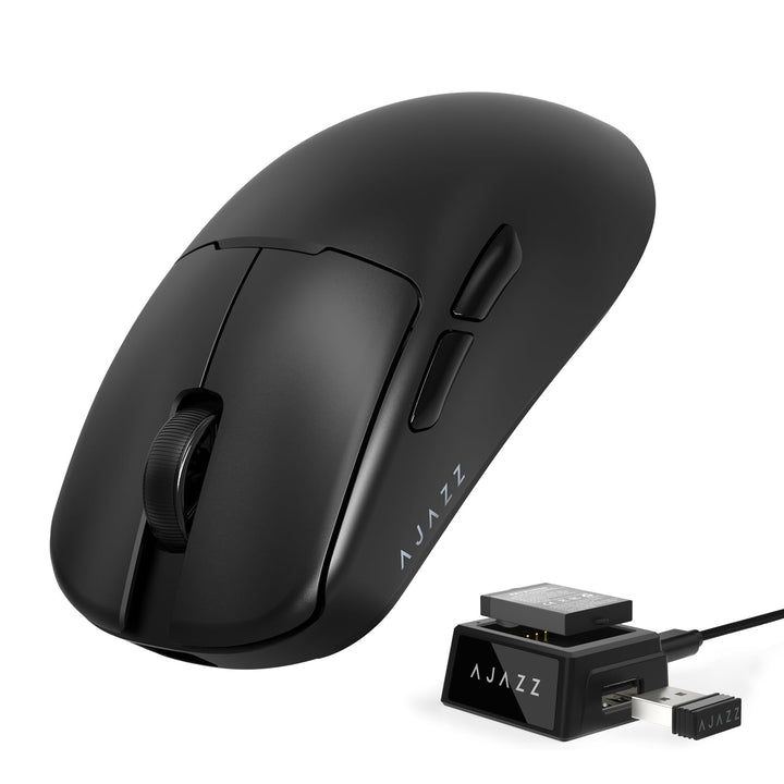 A.JAZZ AJ159V2MC Kabellose Gaming-Maus, Tri-Mode BT/2.4G/Type-C Kabel, Optischer PixArt 3311 Sensor
