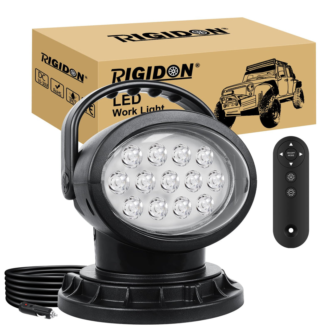 RIGIDON 5D 50w Led strahler aussen mit Fernbedienung, Led arbeitsscheinwerfer mit magnetfuss, Spot O