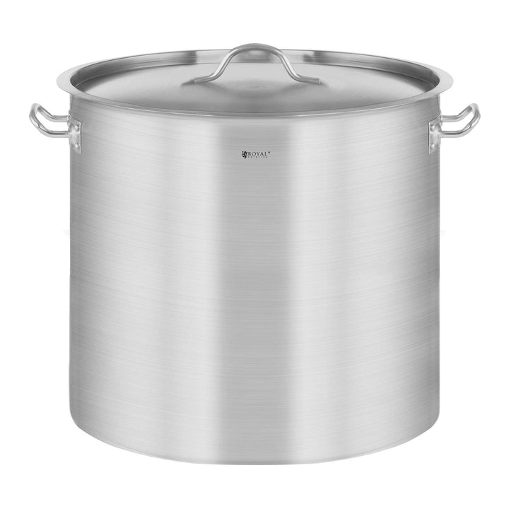 Royal Catering RCST-21E3 Edelstahltopf mit Deckel Edelstahlkochtopf Kochtopf Induktion (20 Liter, Bo