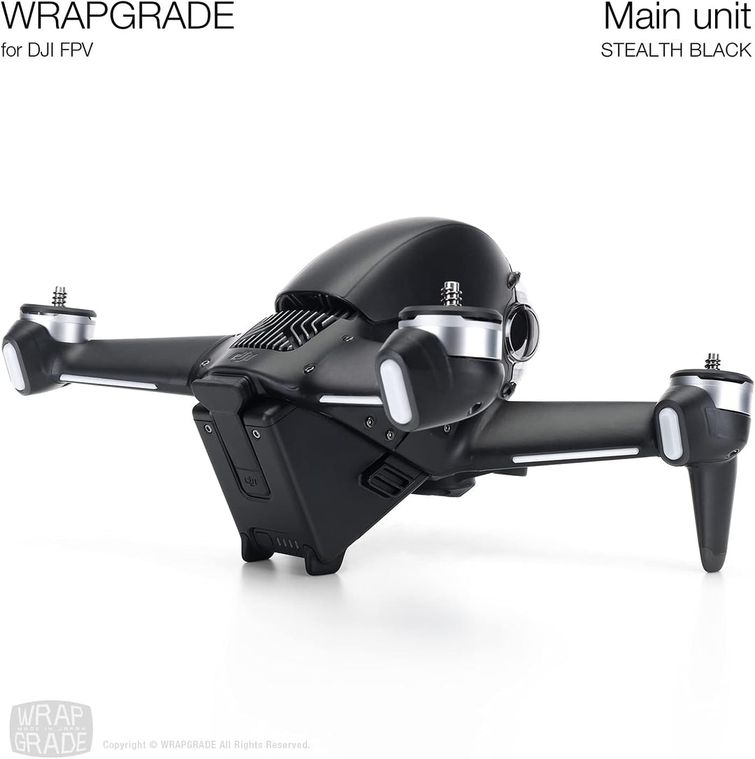 WRAPGRADE Skin Kompatibel mit DJI FPV (Stealth Black)