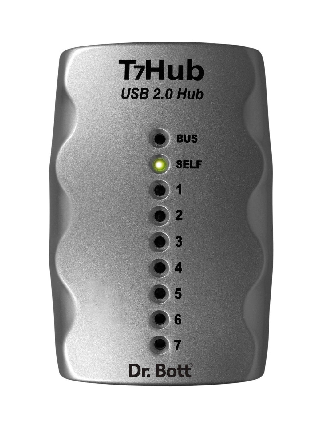 Dr. Bott® T7Hub 2.0 Silber, 7-Port USB2 Hub, 230 V Euro