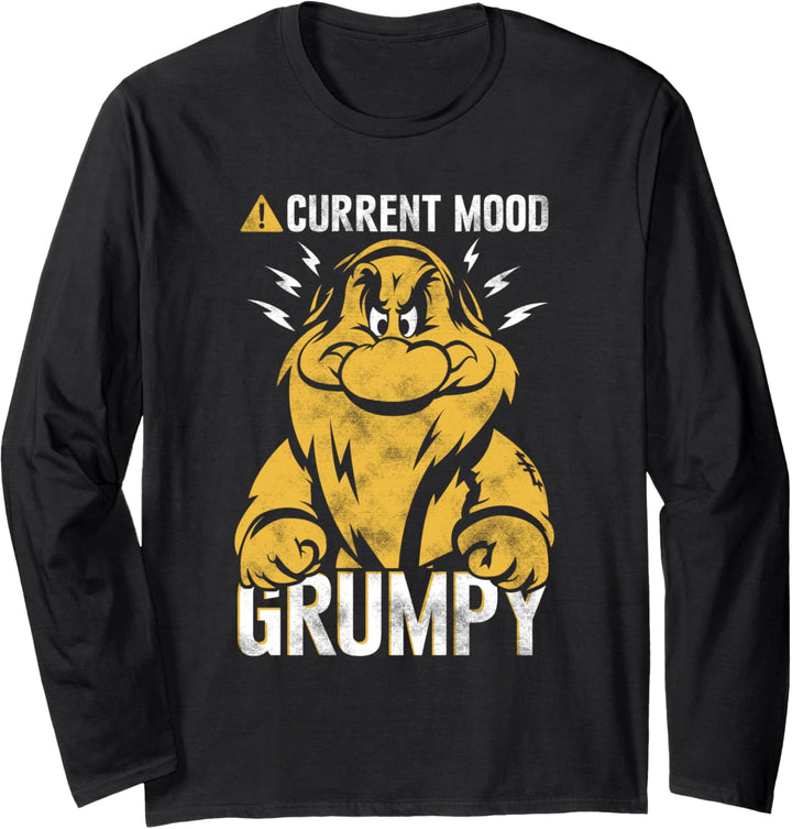 Disney Snow White Dwarf Grumpy Current Mood Grumpy Langarmshirt