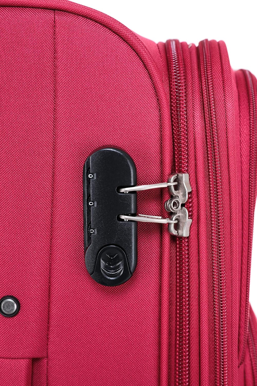 BEIBYE Kofferset Trolley Gepäckset Stoff Dehnungsfuge Koffer Reisekoffer (Weinrot), Weinrot