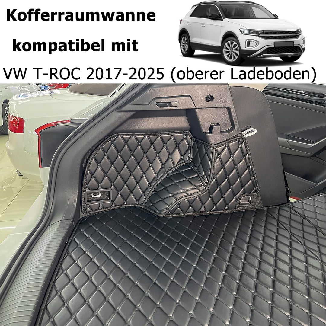 Kofferraumwanne kompatibel mit VW T-ROC 2017-2025 (oberer Ladeboden) Kofferraummatte | Passt Nicht i